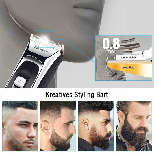 Keramik Profi Haarschneidemaschine Bartschneider Trimmer Rasierer Led Display DE