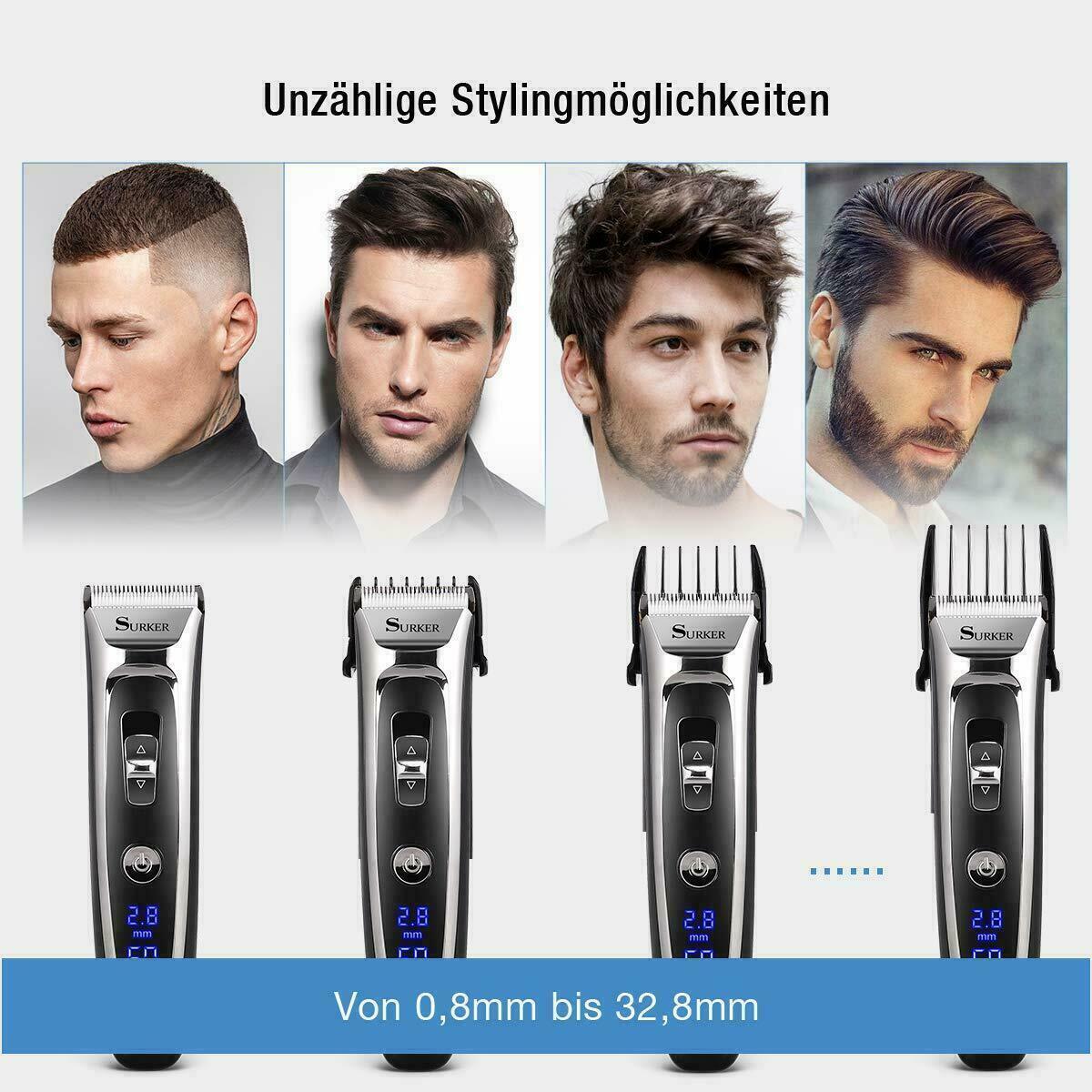 Keramik Profi Haarschneidemaschine Bartschneider Trimmer Rasierer Led Display DE