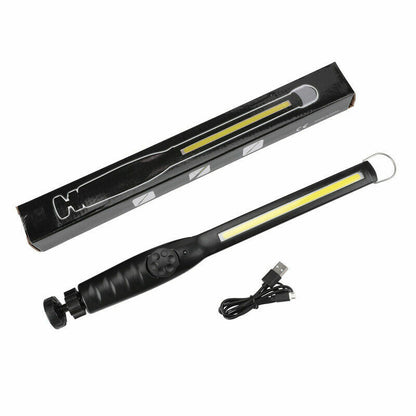 USB Rechargeable Work Light Magnetic LED Flashlight Flexible Cordless Torch Automotive Inspection Emergency Light 2 PACK