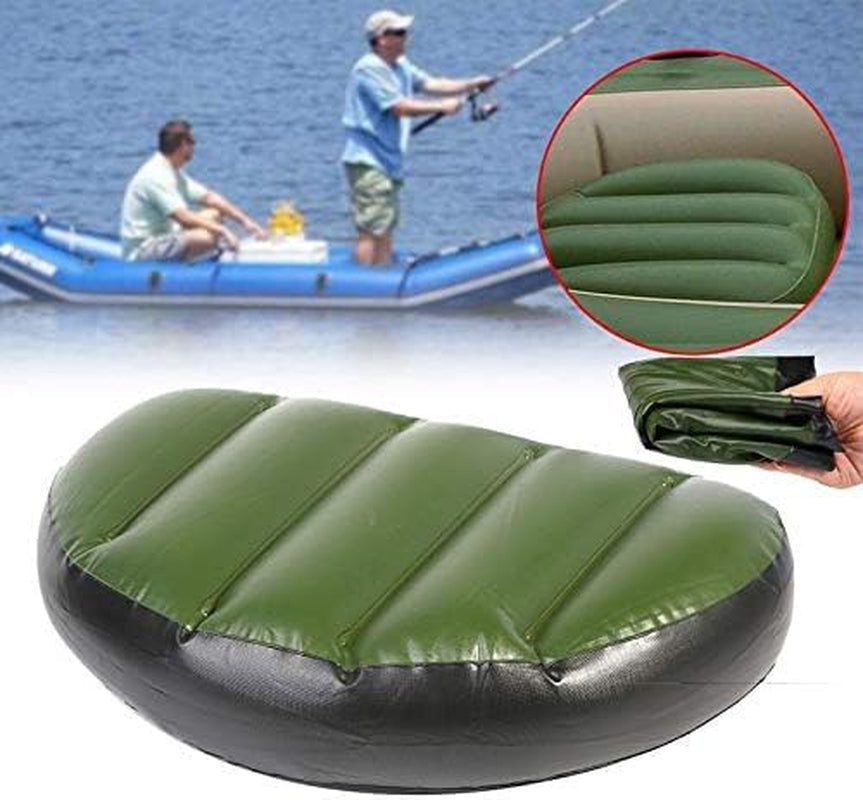 Aufblasbare Sitzkissen Für Schlauchboot, Angeln Sitzkissen, PVC Aufblasbare Fischerbootsitze Für Camping Im Freien Und Verschiedene Wasseraktivitäten (Grün)