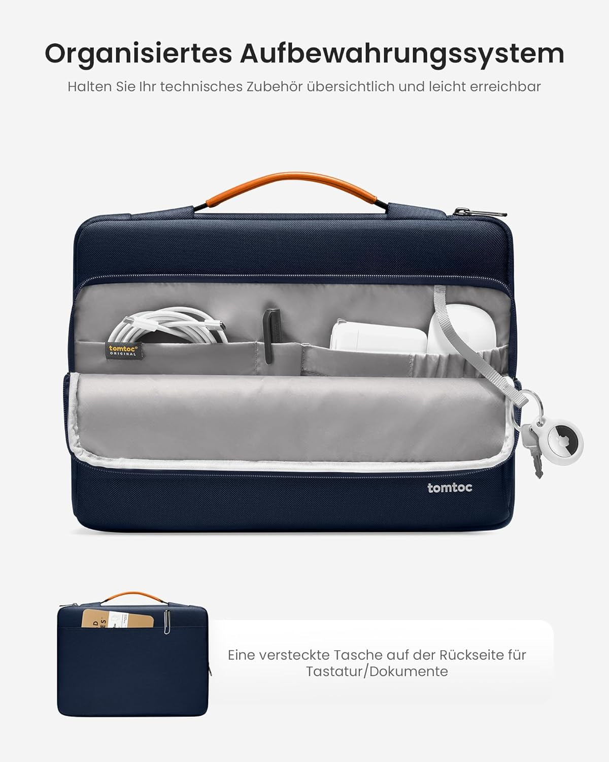 Tomtoc 360° Tasche Hülle Für 15-Zoll Macbook Air 2025-2023 M4/A3241 M3/A3114 M2/A2941, 15'' Macbook Pro A1990 A1707, 15'' Microsoft Neu Surface Laptop 7Th/6/5, Wasserabweisend Laptoptasche Laptophülle