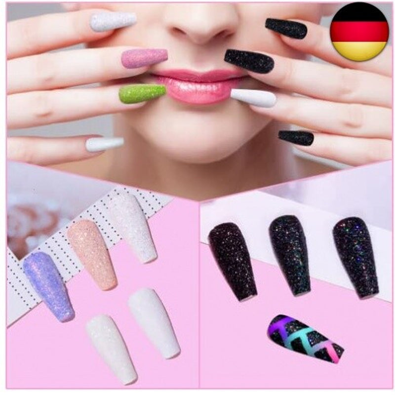 Kiiwah 6 Farben Nagelglitzer, Glitzer Für Nägel Schimmernder Zucker Effek, 3D N