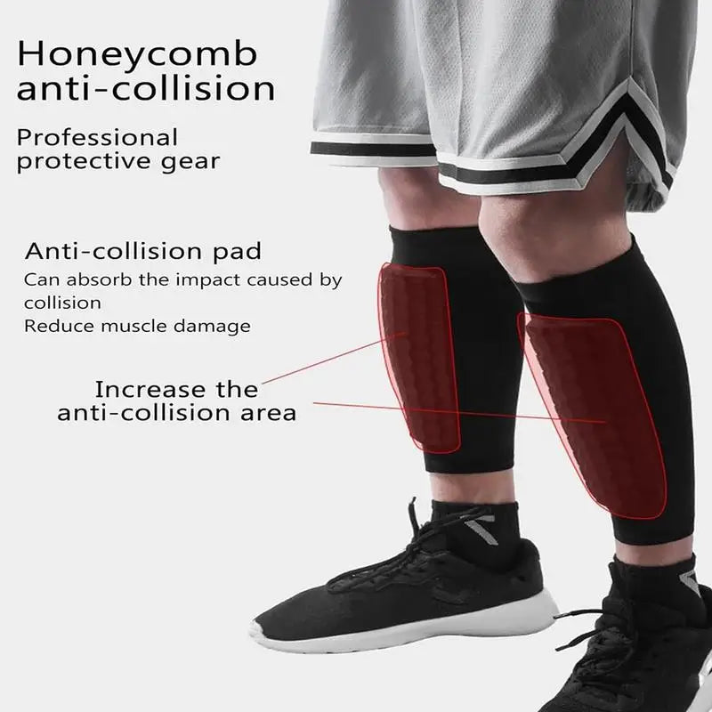 Shin Defender Honeycomb Soccer Shin Guard Sleeves Ski Shin Guards Pads Breathable Shin Guards for Skiing Running Basketball