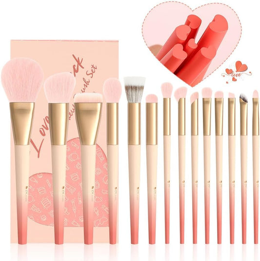 Ducare 14PCS Makeup Pinsel Set, Kosmetikpinsel Makeup Pinsel Set Mit Geschenkbox, Perfektes Valentinstag/Muttertag/Geburtstag Geschenk