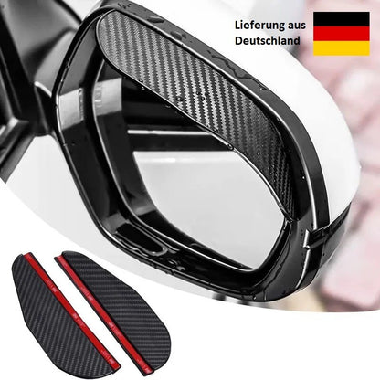 2X Auto Rückspiegel Regenschutz Sonnenblende Aussenspiegel Carbon Design