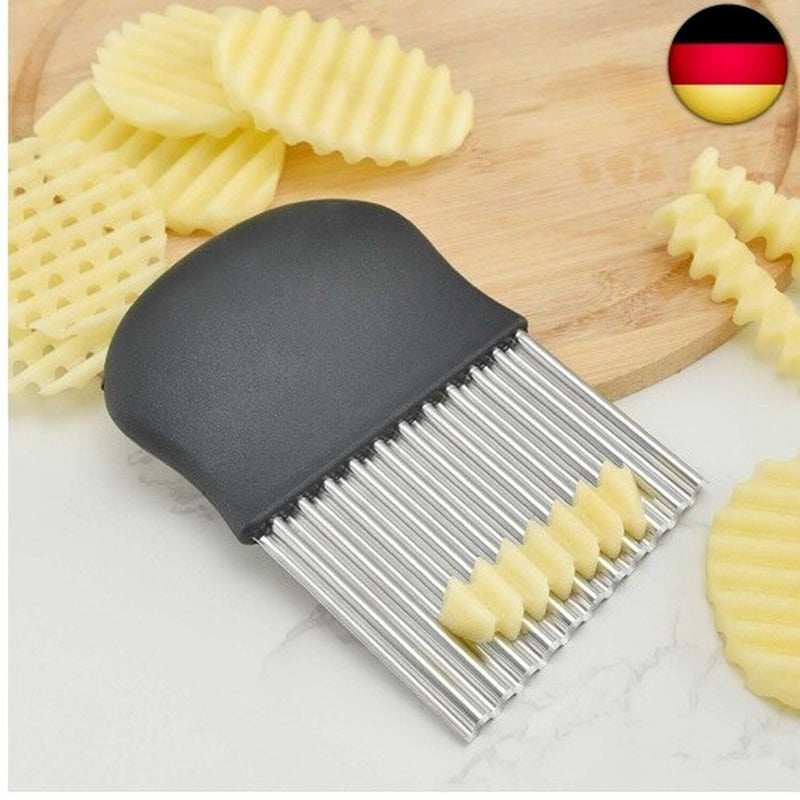 Kunststoff Edelstahl Kartoffel Gemüsehobel, Kartoffel Gewellte Klinge Chip