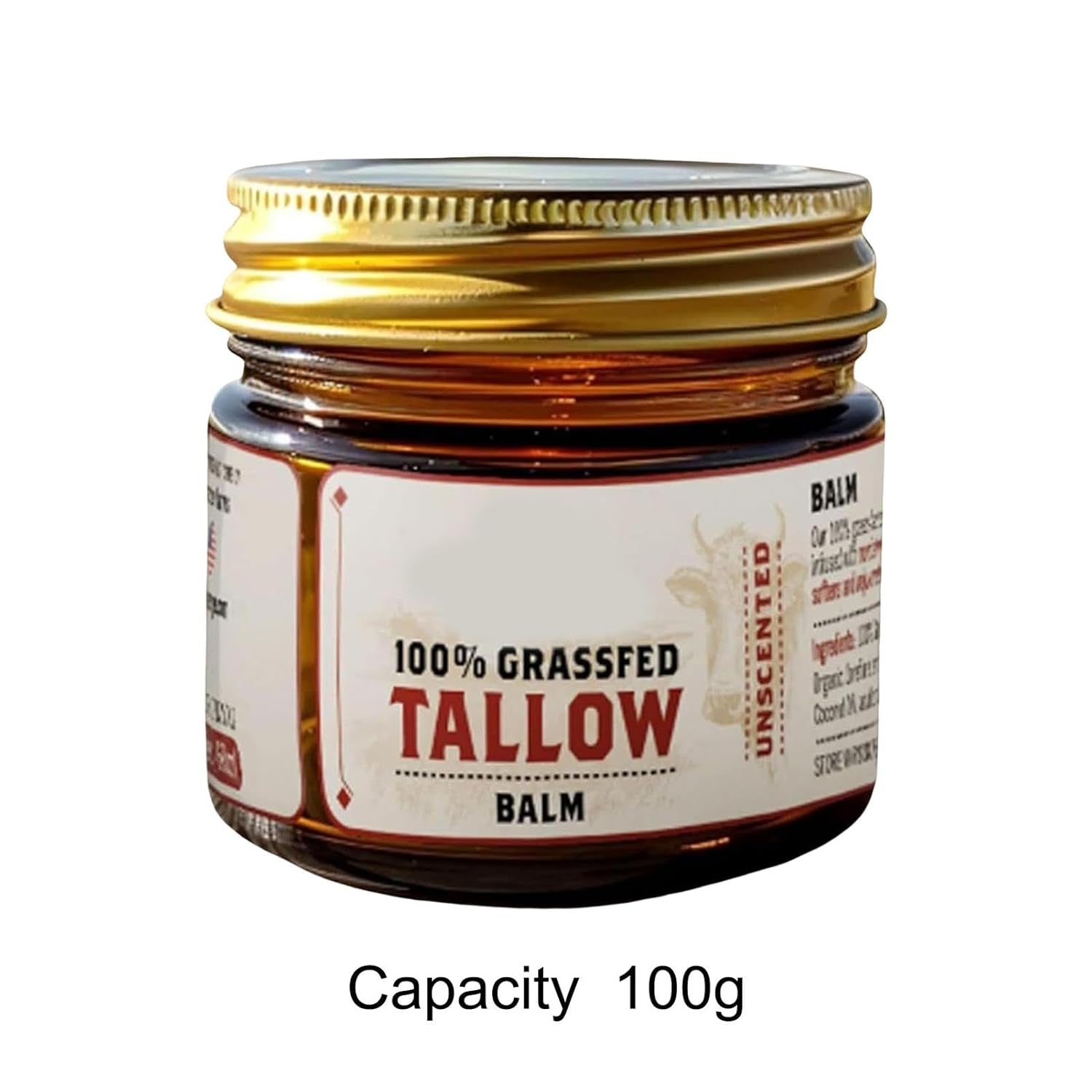 100G Beef Tallow Skincare, Rindertalg Hautpflegecreme, Rindertalg Balm, Beef Tallow Rindertalg Creme Talg Creme Gesicht Nährend Feuchtigkeitsspendend Feuchtigkeitscreme Für Die Körperhaut