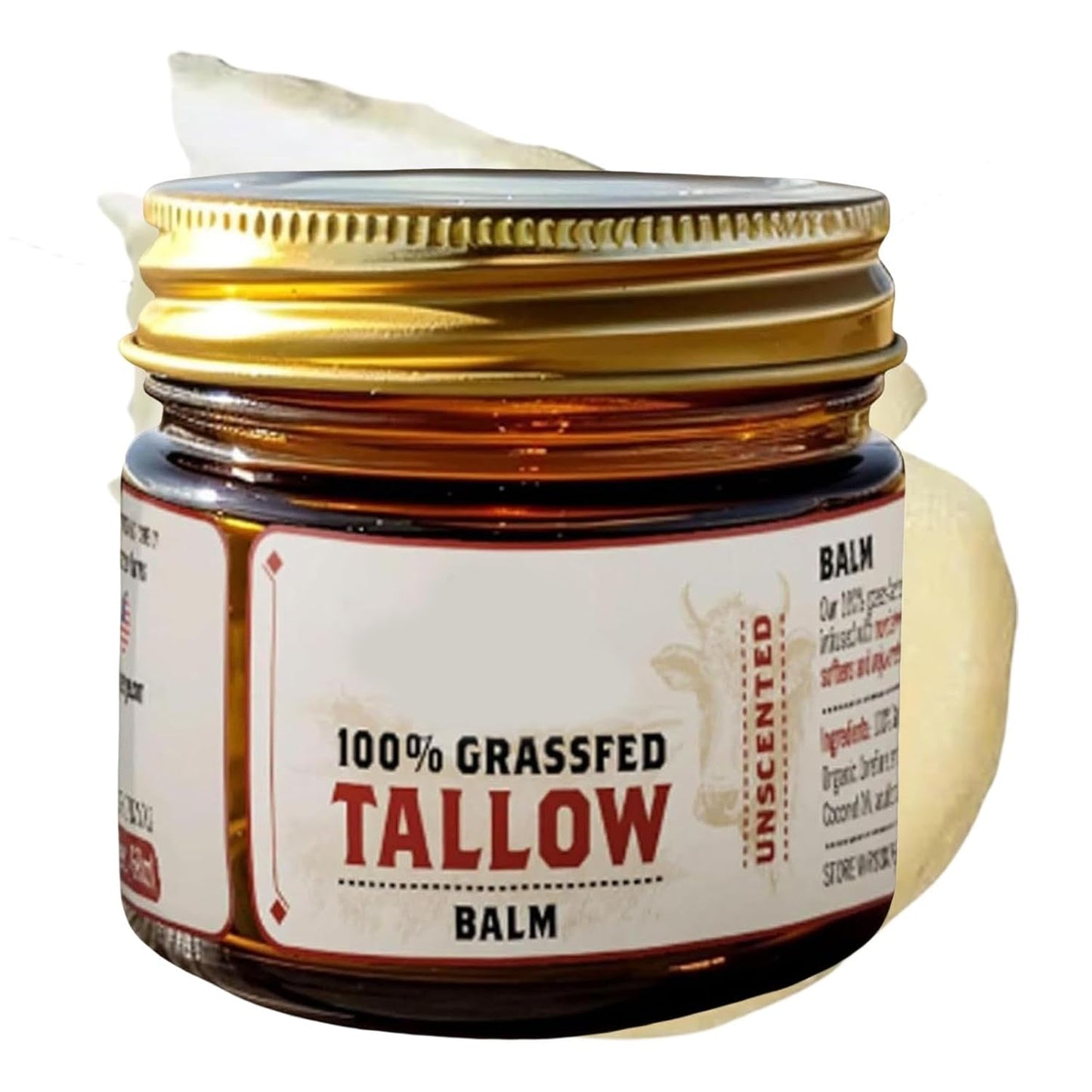 100G Beef Tallow Skincare, Rindertalg Hautpflegecreme, Rindertalg Balm, Beef Tallow Rindertalg Creme Talg Creme Gesicht Nährend Feuchtigkeitsspendend Feuchtigkeitscreme Für Die Körperhaut