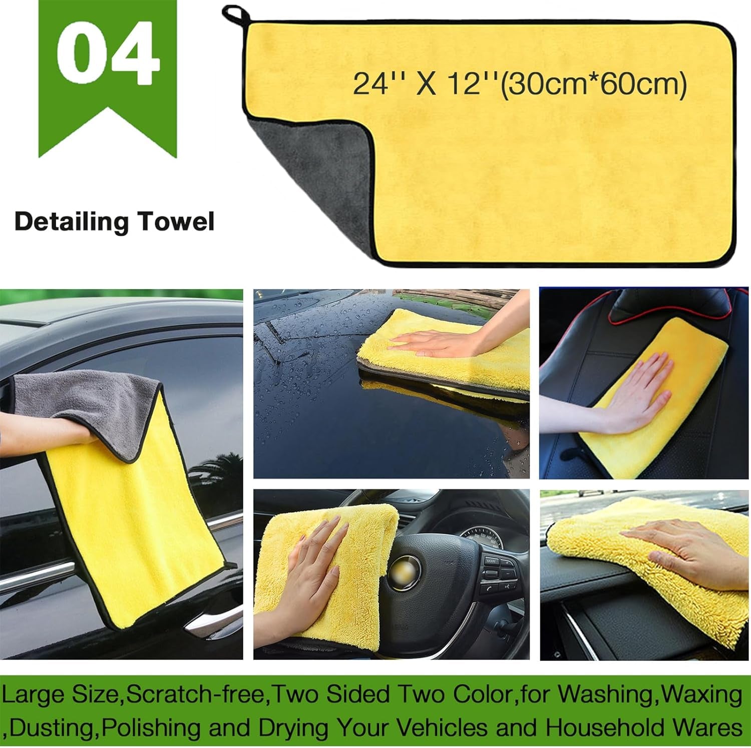 160CM Autowaschbürste Waschbürste Auto Mit Langer Griff, 2 in 1 Mikrofaser Chenille Autowaschmopp Waschhandschuh Reinigungsbürste Für Auto RV Trucks Wohnwagen Wohnmobil