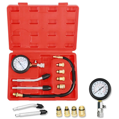 KOMPRESSIONSTESTER-SATZ BENZIN MOTOR KOMPRESSION PRuFER MESSER 0-20 Bar