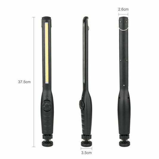 USB Rechargeable Work Light Magnetic LED Flashlight Flexible Cordless Torch Automotive Inspection Emergency Light 2 PACK