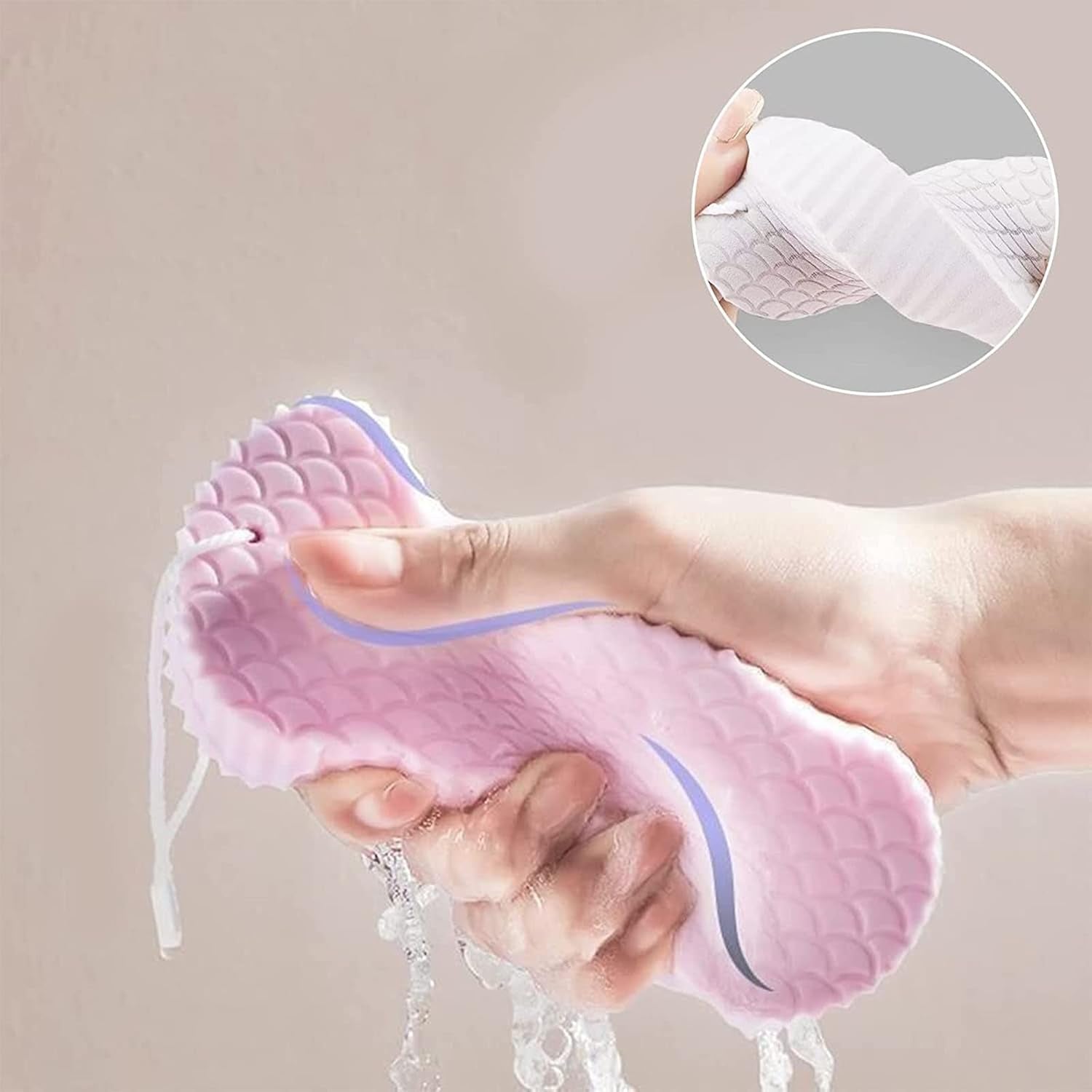 Ultra Soft Bath Body Shower Sponge,3 Stück Peeling Badeschwamm Exfoliating Bath Sponge Körper Peeling-Schwamm Tote Haut Entfernen Handbrause Massage Für Frauen,Männer,Kind