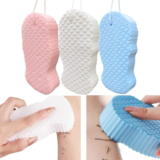 Ultra Soft Bath Body Shower Sponge,3 Stück Peeling Badeschwamm Exfoliating Bath Sponge Körper Peeling-Schwamm Tote Haut Entfernen Handbrause Massage Für Frauen,Männer,Kind