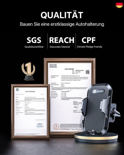 Andobil Handyhalterung Auto Lüftung [ 2025 Upgrade Lüftungsclip ] Kfz Handy H