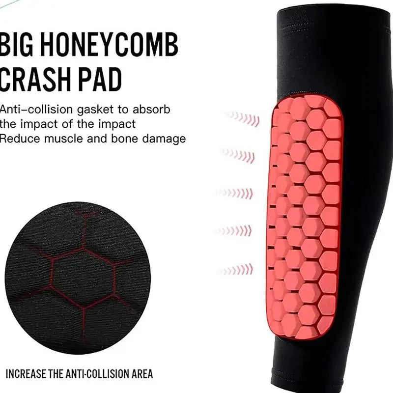 Shin Defender Honeycomb Soccer Shin Guard Sleeves Ski Shin Guards Pads Breathable Shin Guards for Skiing Running Basketball