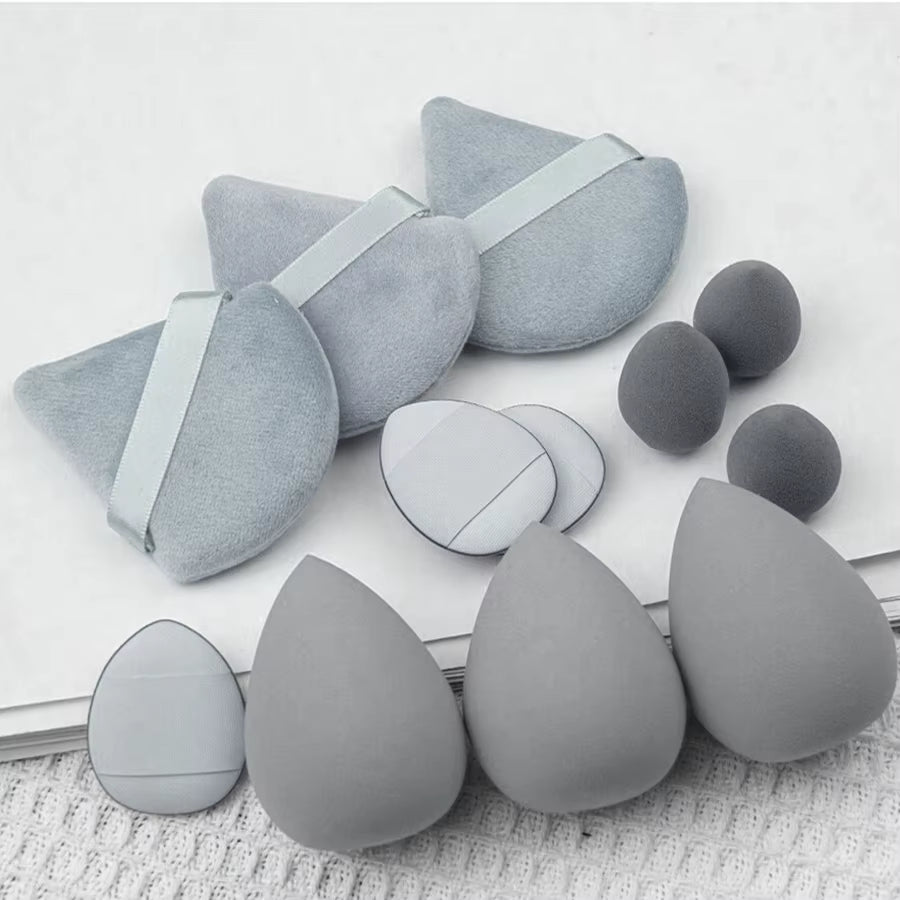 12Pcs Small, Medium and Large Combination Set Makeup Puff Essential for Beginners