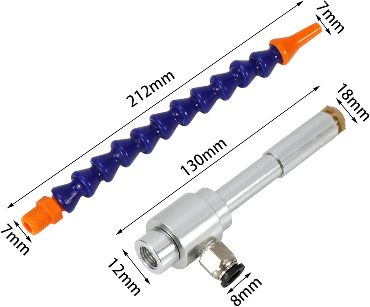 Kaltluftpistole, 130 Mm Trockenkühlung Luftstrommaschine Kühlmittel Schmierspray System Mit Flexiblem Rohr Für Schweißen Kleben Abdichten