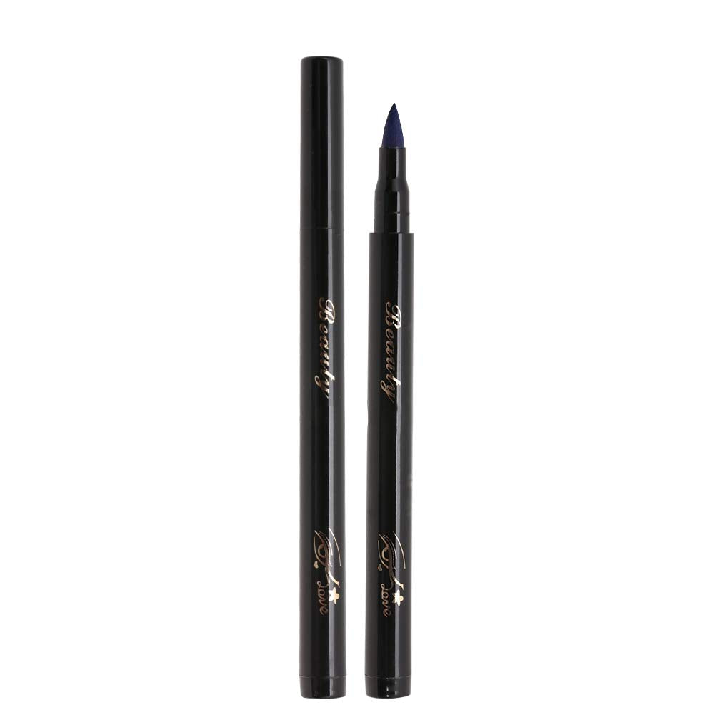Eyeliner Blue, Eyeliner Bleistift, Roter Oder Blauer Blitz Eyeliner Stift Matt Kosmetisches Werkzeug Für Eyeliner Wasserdichter Eyeliner Stift Augenfarben Eyeliner Make up Bleistift(05# Blau)