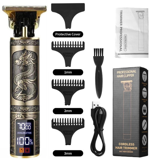 Beard Trimmer Hair Clippers Cordless Rechargeable Hair Cutting Barber Shaving Machine For Men USB Charging