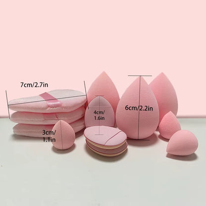 12Pcs Small, Medium and Large Combination Set Makeup Puff Essential for Beginners