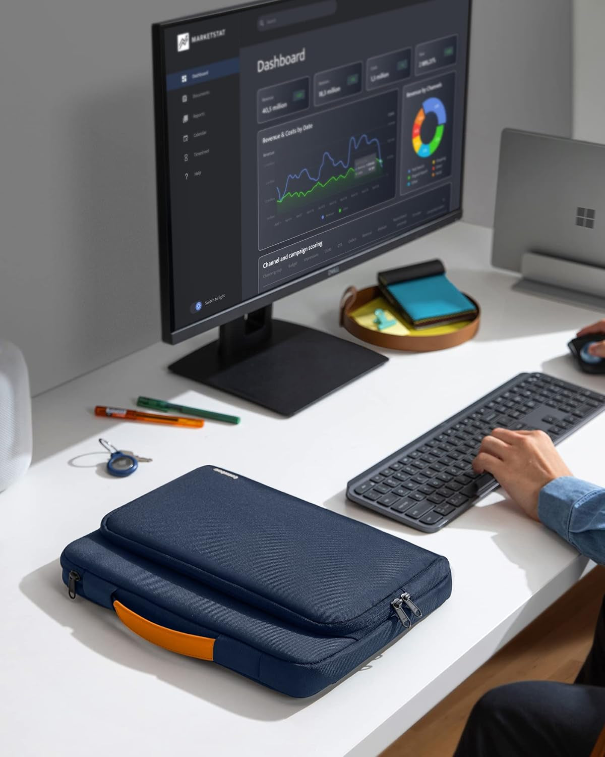 Tomtoc 360° Tasche Hülle Für 15-Zoll Macbook Air 2025-2023 M4/A3241 M3/A3114 M2/A2941, 15'' Macbook Pro A1990 A1707, 15'' Microsoft Neu Surface Laptop 7Th/6/5, Wasserabweisend Laptoptasche Laptophülle