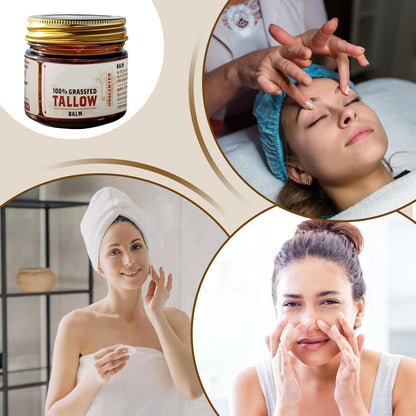 100G Beef Tallow Skincare, Rindertalg Hautpflegecreme, Rindertalg Balm, Beef Tallow Rindertalg Creme Talg Creme Gesicht Nährend Feuchtigkeitsspendend Feuchtigkeitscreme Für Die Körperhaut