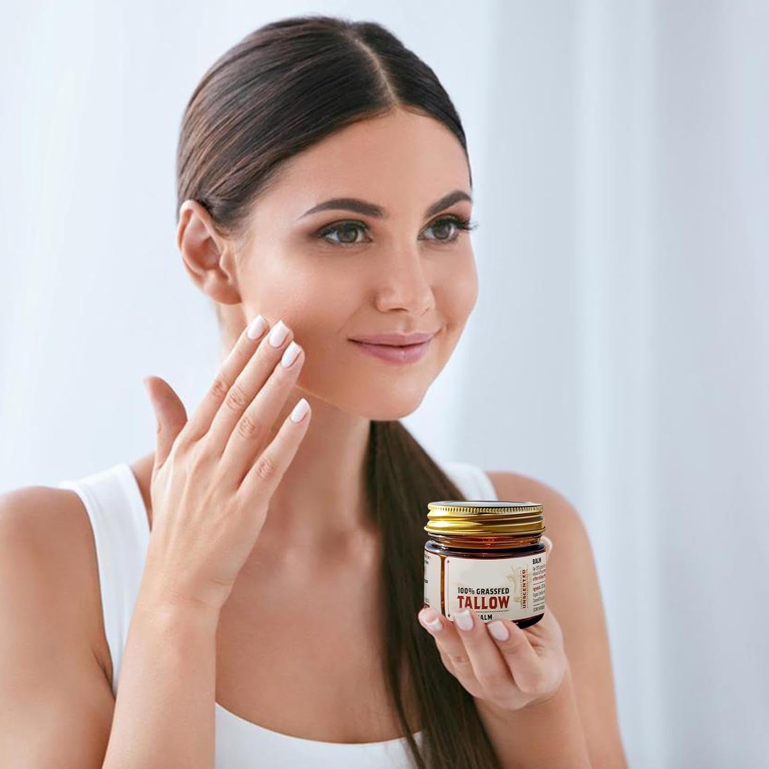 100G Beef Tallow Skincare, Rindertalg Hautpflegecreme, Rindertalg Balm, Beef Tallow Rindertalg Creme Talg Creme Gesicht Nährend Feuchtigkeitsspendend Feuchtigkeitscreme Für Die Körperhaut