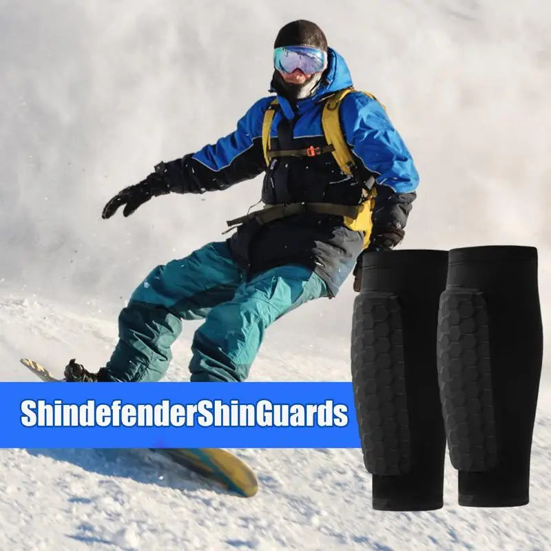 Shin Defender Honeycomb Soccer Shin Guard Sleeves Ski Shin Guards Pads Breathable Shin Guards for Skiing Running Basketball