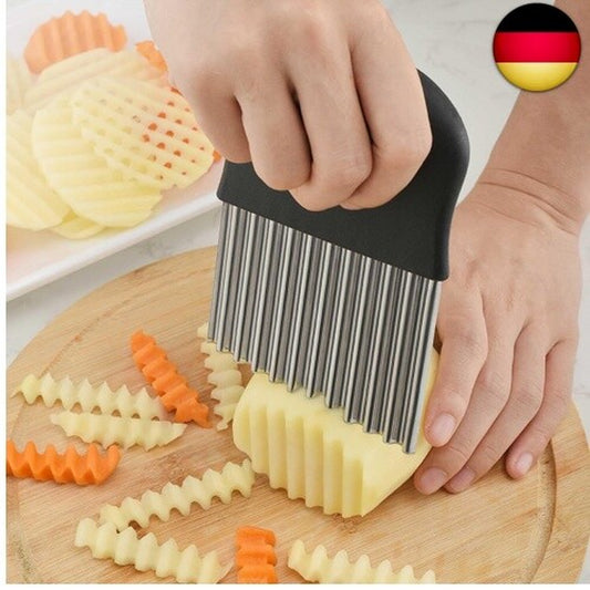 Kunststoff Edelstahl Kartoffel Gemüsehobel, Kartoffel Gewellte Klinge Chip
