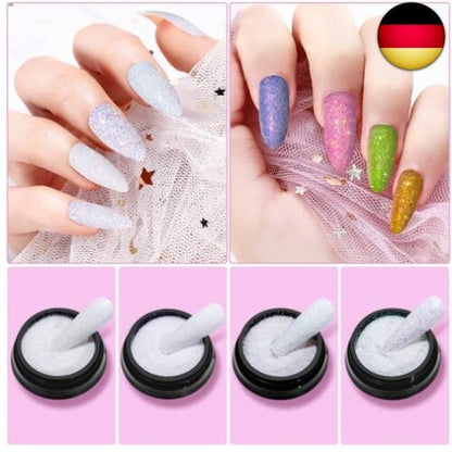 Kiiwah 6 Farben Nagelglitzer, Glitzer Für Nägel Schimmernder Zucker Effek, 3D N
