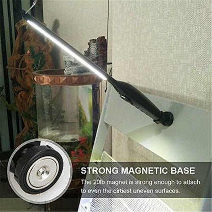 USB Rechargeable Work Light Magnetic LED Flashlight Flexible Cordless Torch Automotive Inspection Emergency Light 2 PACK